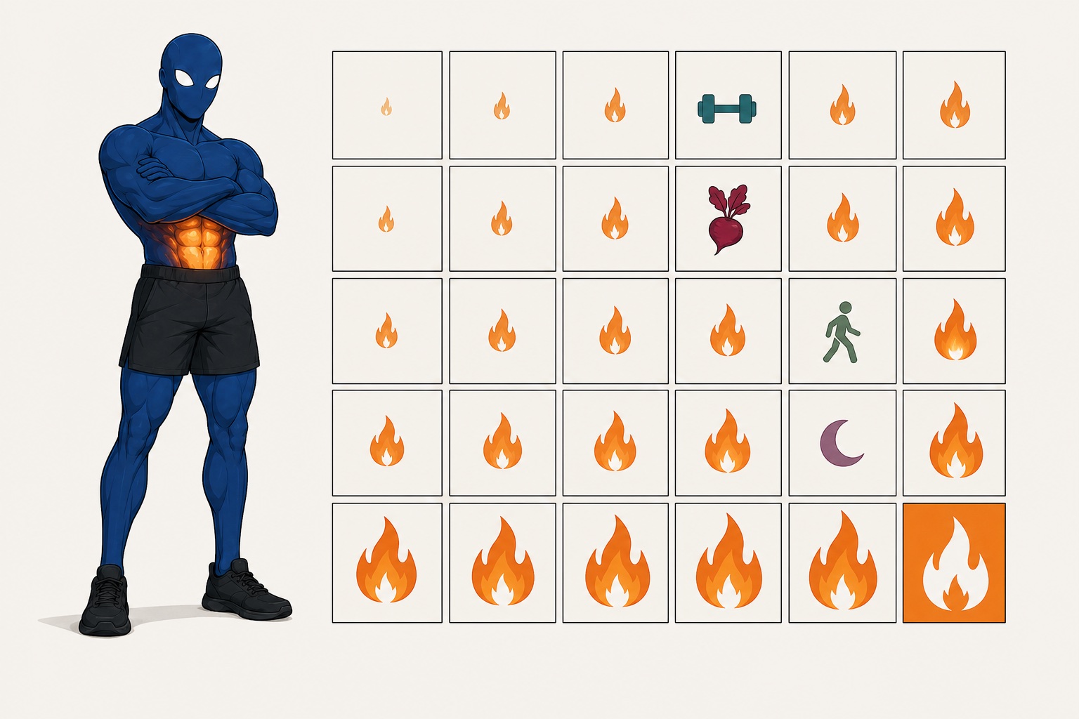 The 30-day daily burn plan calendar